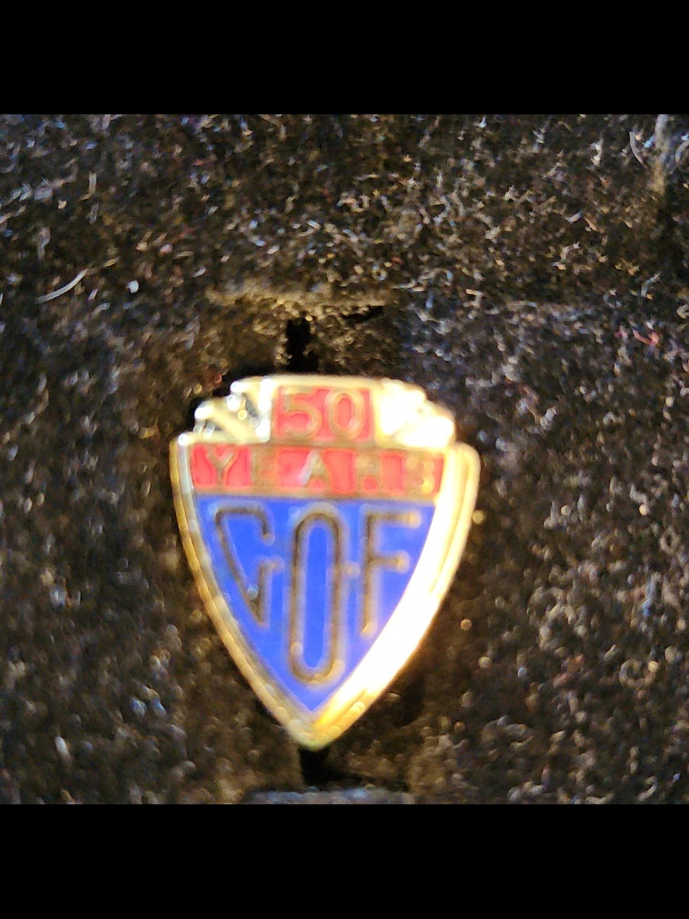 50 Years GOF Commemorative Enamel Pin - Blue & Red